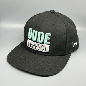 Dude Perfect Hat New Era 9FIFTY Snapback Cap Black Mint Spellout YouTube Merch
